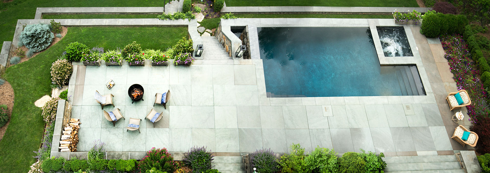 Romano flagging stone patio - stone material for outdoors