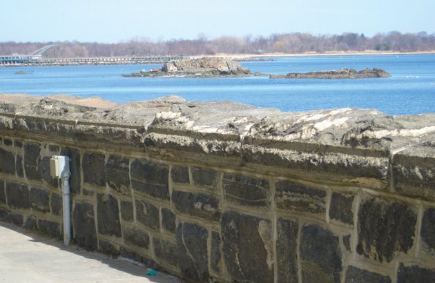 square cut stone wall