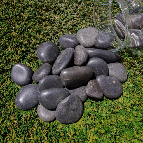 Black Polished Pebbles